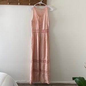 Light pink Crochet maxi dress